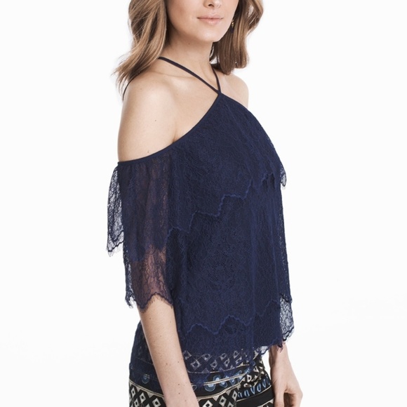 NWT Lace Tiered Halter Top - Picture 3 of 6